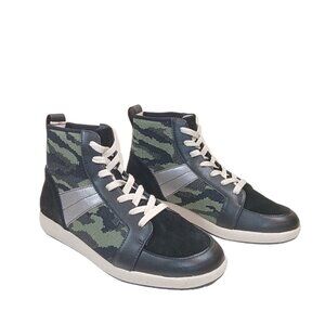 Sanctuary Major Sneakers Womens 8 Multi Mixed Media Retro Hi Top Sneakers New